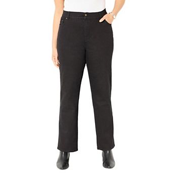 Catherines Women's Plus Size Right Fit Curvy Wide Leg Jean