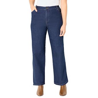 Catherines Women's Plus Size Right Fit Curvy Wide Leg Jean