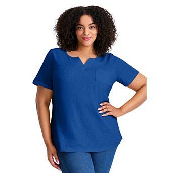 Avenue Women's Plus Size Short Sleeve Pocket Tee