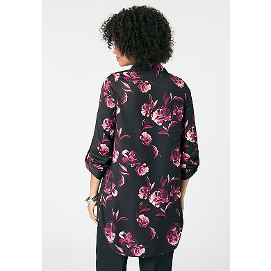 Roaman's Women's Plus Size Georgette Big Shirt