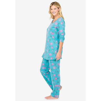 Avenue Women's Plus Size Body Three-Quarter Sleeve Pajama Set