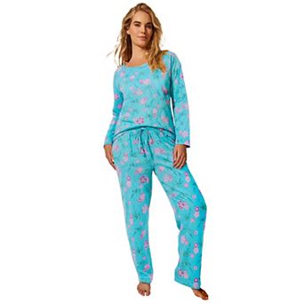 Avenue Women's Plus Size Body Three-Quarter Sleeve Pajama Set