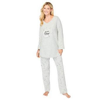Avenue Women's Plus Size Three-Quarter Sleeve Pajama Set