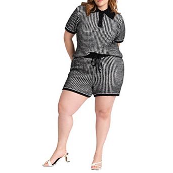 ELOQUII Women's Plus Size Knitted Short