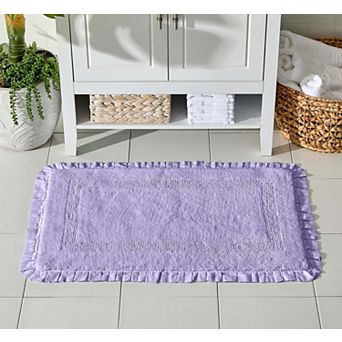 BrylaneHome Rectangle Ruffle Bath Rug
