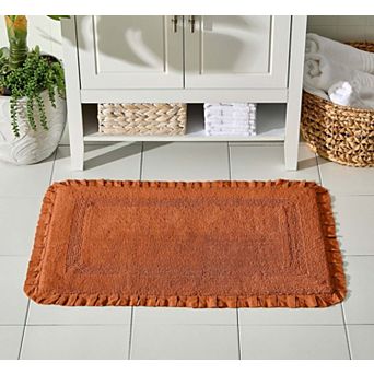 BrylaneHome Rectangle Ruffle Bath Rug