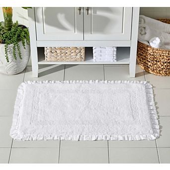BrylaneHome Rectangle Ruffle Bath Rug