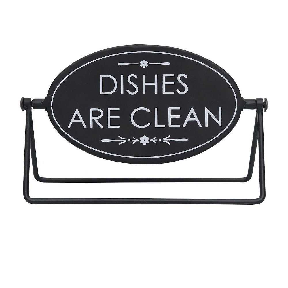 Parisloft Reversible Freestanding Metal Sign - Dishes are dirty ...