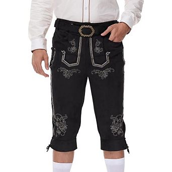 Men's Lederhosen Pants Costume Authentic Leather Trousers Carnival Themed Party Halloween Wedding