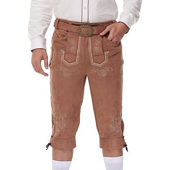 Men's Lederhosen Pants Costume Authentic Leather Trousers Carnival Themed Party Halloween Wedding