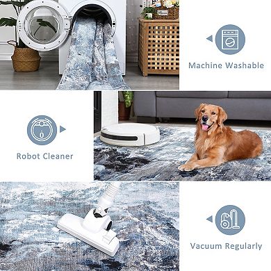 Area Rugs Washable Large Modern Abstract Living Room Rug Soft Anti Skid Carpets Abstract-Spirited