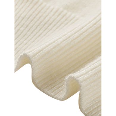 Mock Neck Sweater for Women's Long Sleeve Ribbed Knit Pullover Top