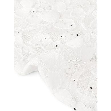 Lace Shrug Top for Women's Elegant Mesh Sheer Sequin Bolero Shrug