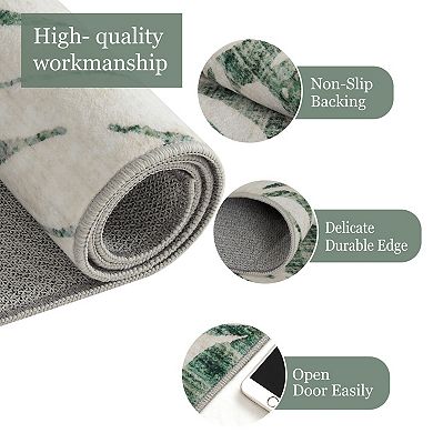 Area Rugs Washable Large Modern Abstract Living Room Soft Anti Skid Carpets Modern-One Leaf Bodhi
