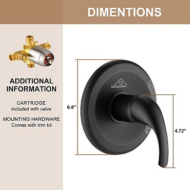 Wall Mount Brass Faucet Shower Mixer Fixtures with Single Handle Valve