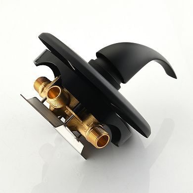 Wall Mount Brass Faucet Shower Mixer Fixtures with Single Handle Valve