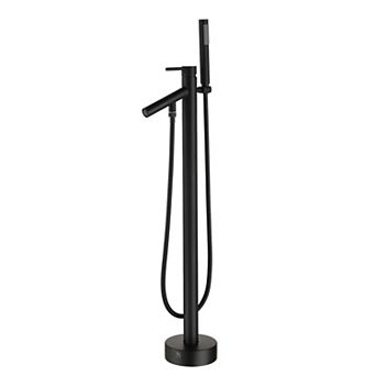 Single-Handle Floor-Mounted Bath Tub Faucet with Hand Shower