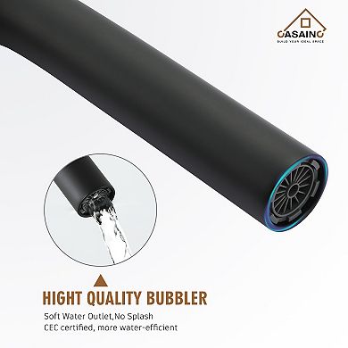 Single-Handle High Arch Floor Mounted Freestanding Tub Faucet with Handshower