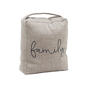 Parisloft Family Decorative Fabric Door Stopper with Handle