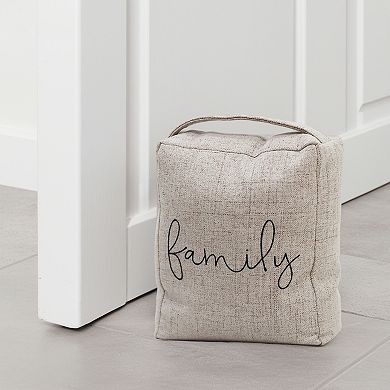 Parisloft Family Decorative Fabric Door Stopper with Handle