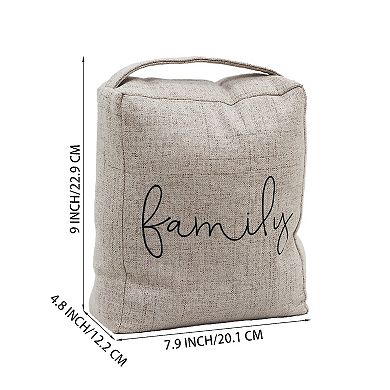 Parisloft Family Decorative Fabric Door Stopper with Handle
