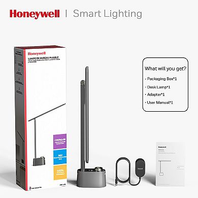 Honeywell Sunturalux LED Foldable Desk Lamp Stepless Dimmable Eye Caring Desk Light