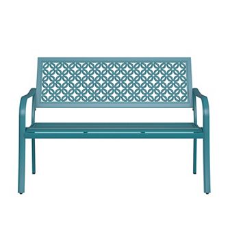 50 inch Outdoor Bench Garden Bench with Armrests Bench for Outdoors Lawn Yard Porch