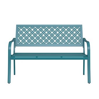 50 inch Outdoor Bench Garden Bench with Armrests Bench for Outdoors Lawn Yard Porch