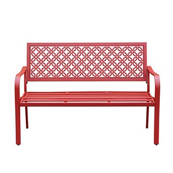 50 inch Outdoor Bench Garden Bench with Armrests Bench for Outdoors Lawn Yard Porch