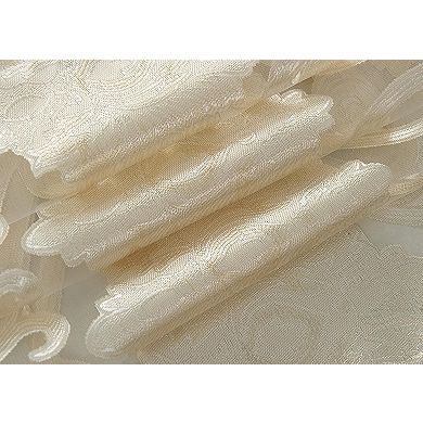 Kate Aurora Organza Sheer Milawi Complete 5 Piece Window Curtain Set