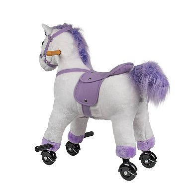 PonyLand Walking Unicorn with Sound Ride-On Toy