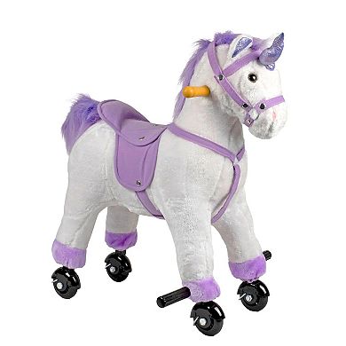 PonyLand Walking Unicorn with Sound Ride-On Toy