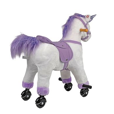 PonyLand Walking Unicorn with Sound Ride-On Toy