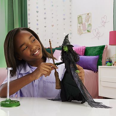 Mattel Wicked Deluxe Elphaba Doll with Movie-Inspired Outfit & 4 Accessories