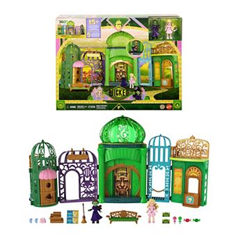 Mattel Wicked Emerald City Doll Playset with 5 Play Spaces & 15 Accessories