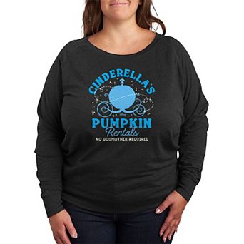 Disney's Cinderella Plus Size Pumpkin Rentals French Terry Long Sleeve Tee