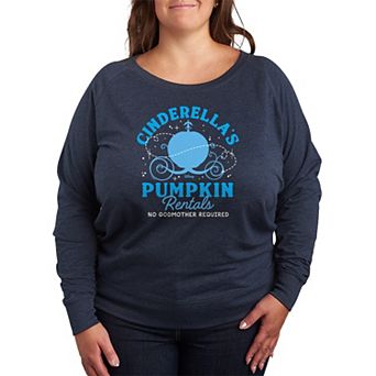 Disney's Cinderella Plus Size Pumpkin Rentals French Terry Long Sleeve Tee