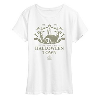 Disney's The Nightmare Before Christmas Women's Welcome To Halloween Town Graphic Tee