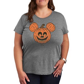 Disney's Mickey Mouse Plus Size Distressed Pumpkin Graphic Tee