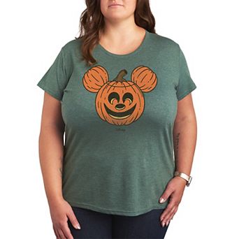Disney's Mickey Mouse Plus Size Distressed Pumpkin Graphic Tee