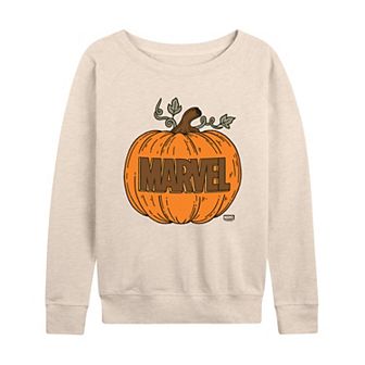 Women's Marvel Logo Pumpkin Graphic Long Sleeve Shirt