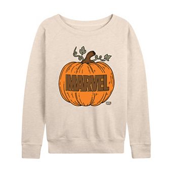 Women's Marvel Logo Pumpkin Graphic Long Sleeve Shirt