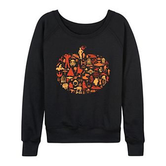 Women's Star Wars Pumpkin Silhouette Long Sleeve Graphic Shirt