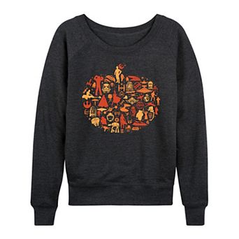 Women's Star Wars Pumpkin Silhouette Long Sleeve Graphic Shirt