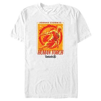 Big & Tall Fantastic Four Johnny Storm Is The Human Torch Graphic Tee