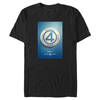 Big & Tall Marvel The Fantastic Four: First Steps Prepare For Launch Poster Graphic Tee