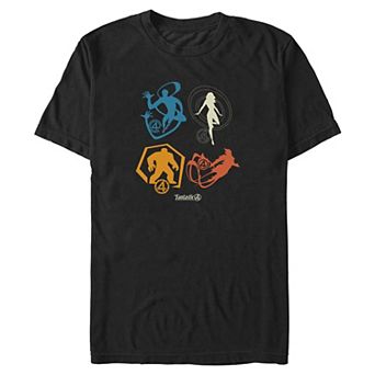 Big & Tall Marvel The Fantastic Four: First Steps Character Silhouettes Graphic Tee