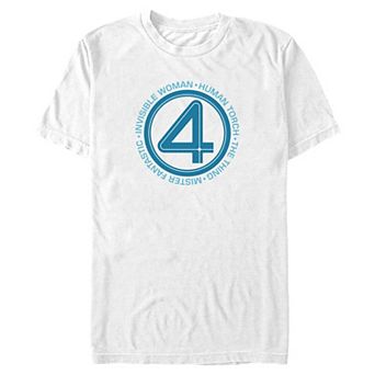 Big & Tall Marvel The Fantastic Four: First Steps Team Members Stamp Graphic Tee