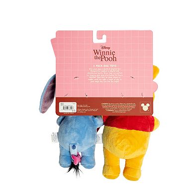 Disney's Winnie the Pooh & Eeyore Heart Plush Pet Toys 2-pk.