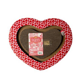 Meow Heart Scratcher & Ball Track Cat Scratching Post